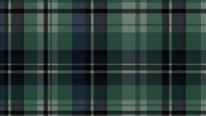 A Black Watch Tartan background with a soft watercolor effect blending dark green, navy, and black lines, creating a delicate, painterly, high-resolution artistic design.