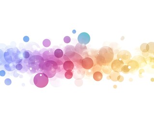 bokeh light vector effect, circular light dots in soft gradient overlaying white background

