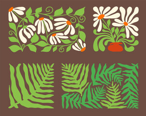 Vintage-inspired wavy floral motif