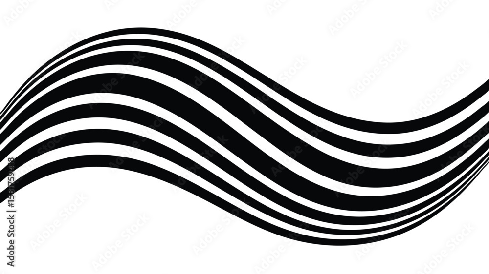 Aufkleber smooth pastel wave lines abstract fluid design with soft colors and flowing shapes