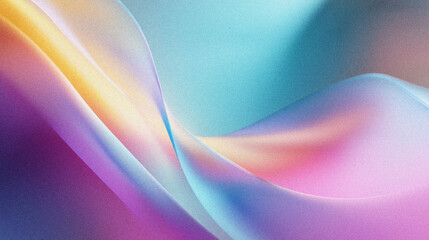 Colorful abstract gradient background with flowing curves and a grainy, noisy texture. Ideal for creative design, digital artwork, and modern advertising.