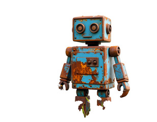 Fototapeta premium Rusty Robot 3D Illustration