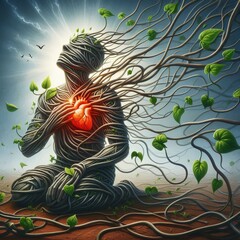 the body symbolizing anxiety
