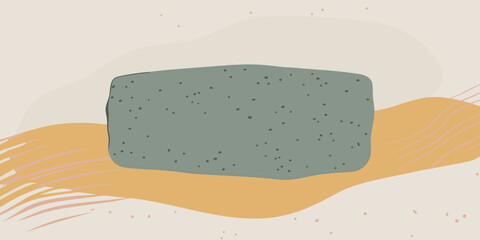 Abstract Still Life with Geometric Shapes and Earthy Tones Perfect for Backgrounds and Modern Design Projects