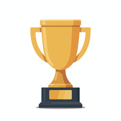Illustration of golden trophy award for winning competition achievement and success concept vector 90 vector