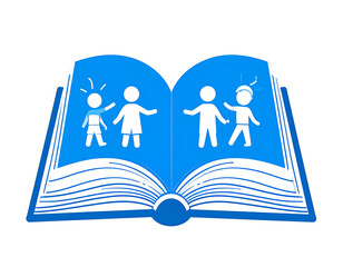 Open Book 3D Illustration