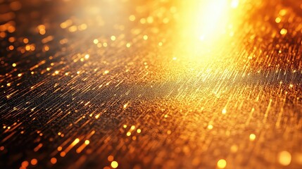 Sunset reflecting on metallic surface with warm tones shiny texture and ambient mood ideal for golden hour or design content