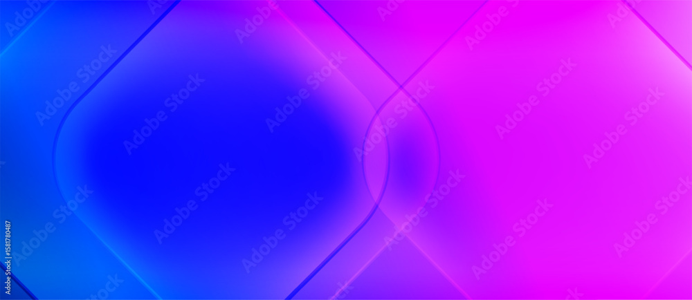 Poster abstract gradient background. blue transitions to vibrant pink. soft shapes overlap, creating lumino