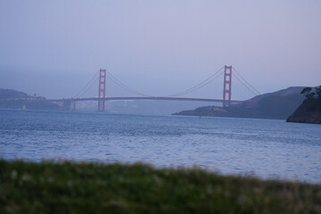 golden gate bridge San Francisco in the evening 