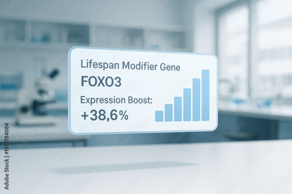 Poster foxo3 expression boost shows a positive trend in research lab data for lifespan modifier gene studie