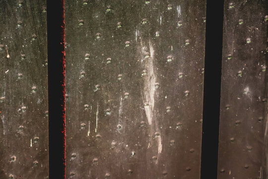 Grunge Metal Surface Texture with Rivets and Scratches, Industrial Abstract Background