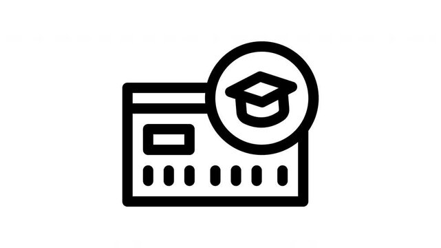 credit card minimalist line animation