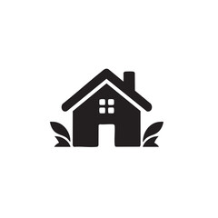 Home shape simple black and white silhouette icon