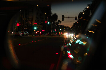 night traffic in city
