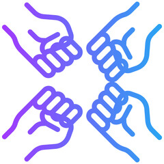 Teamwork icon for business risk, website, application, printing, document, poster design, etc