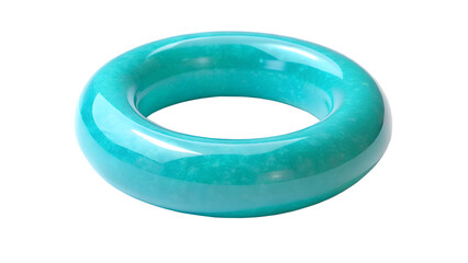 swim ring isolated on transparent backgroundA smooth, polished teal jade ring isolated on transparent background © myselfhafij