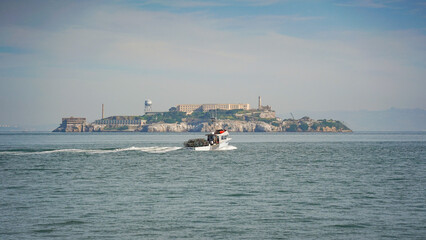 fishing boats and Alcatraz 