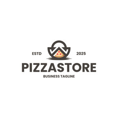 pizza store logo vector