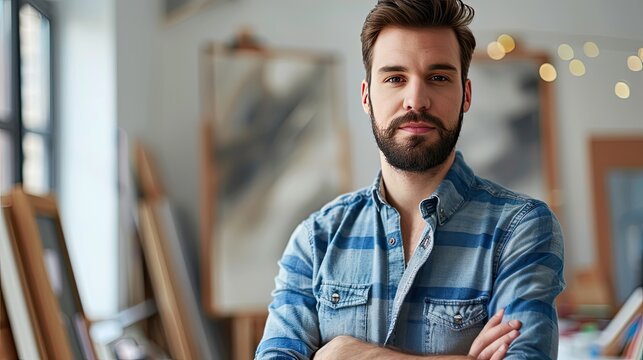 Art Teacher with Copy Space