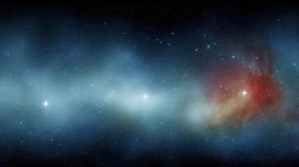 Naklejka premium Mesmerizing nebula and dazzling stars, a breathtaking journey through the cosmic depths of space