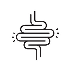 Intestine icon isolated flat style design.