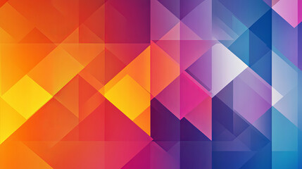 Fototapeta premium Abstract geometric pattern of overlapping triangles in vibrant colors (3)