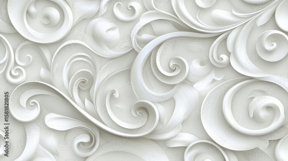 Poster elegant white abstract background with dynamic swirls and flowing lines for modern design