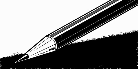 An isolated pencil in white black background vector illustration.