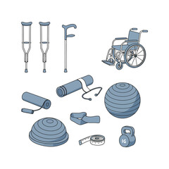Assistive Mobility and Fitness Equipment Crutches Wheelchair Yoga Ball and More