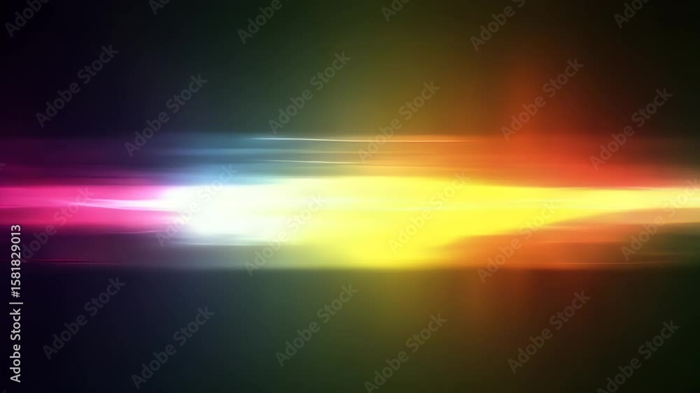 Poster a colorful abstract background of horizontal light streaks transitioning through dark hues