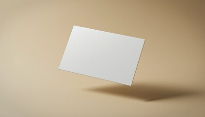 Elegant Floating Card Mockup on Neutral Background Showcase your design with this clean and modern presentation.