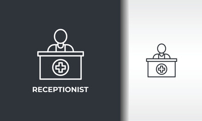 Receptionist Vector, Icon Or Logo Sign Isolated Symbol Illustration