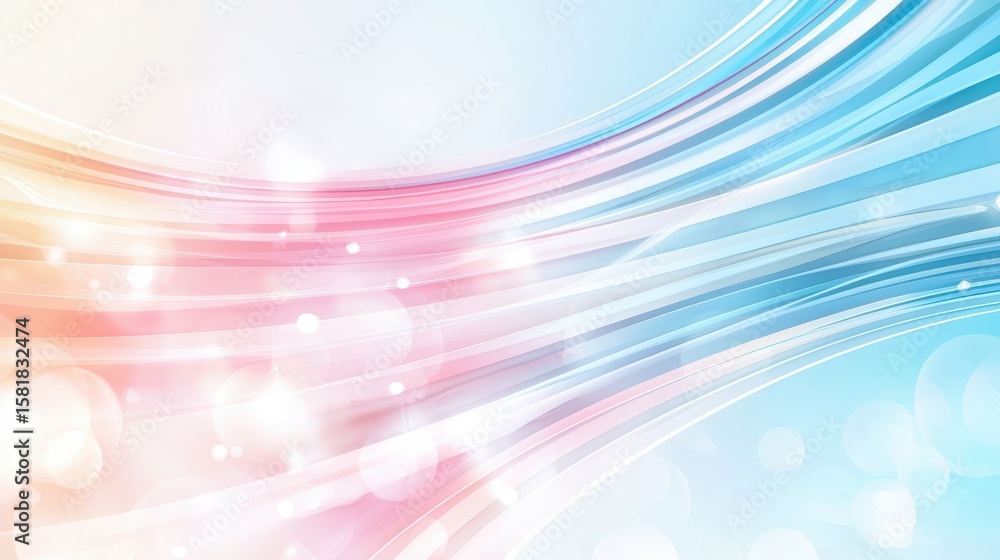 Poster dynamic flow, abstract blue and pink waves background design for modern projects