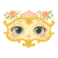 PNG Whimsical floral ornate illustration