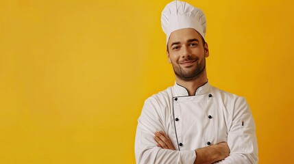 Naklejka premium Culinary Chef with Copy Space