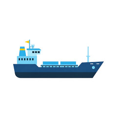 Cargo Ship Illustration