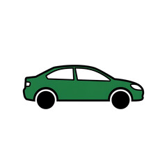 Fototapeta premium Green Car Illustration