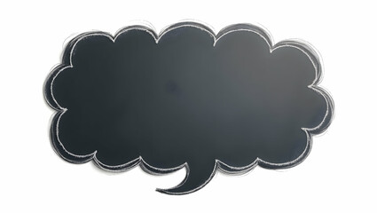 Symbol A speech bubble crafted from chalk outline, styled in a chalky format, displayed in chalk view view on a white background (4)