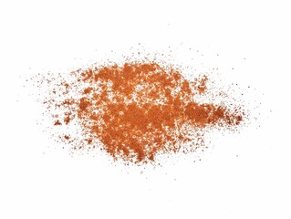 Pile of chili powder on white background 