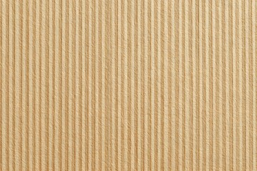 Texture of light brown cardboard with vertical grooves. The intricate detail in this shot of textured cardboard shows its natural texture. 