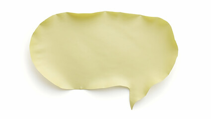 Symbol A speech bubble crafted from leaf pulp, styled in a natural format, displayed in pressed view on a white background (2)