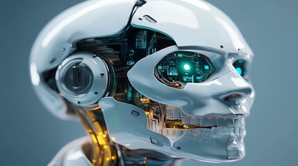 Advanced Robotic Head: AI & Technology