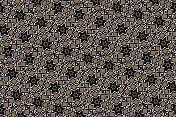 Elegant star geometric pattern, intricate vintage floral design, sophisticated beige and navy textile pattern, luxury home decor geometric print, timeless star-shaped textile design, boho vintage wall