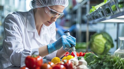 Food Scientist with Copy Space