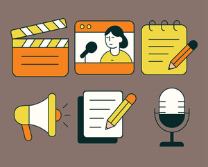 Content Creation Icon Illustration