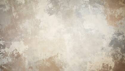 Obraz premium Distressed beige and gray textured background with subtle brushstrokes and faded vintage effect