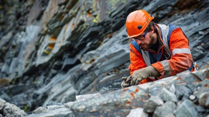 Geologist with Copy Space