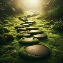 Stepping gravel leading nowhere specific
