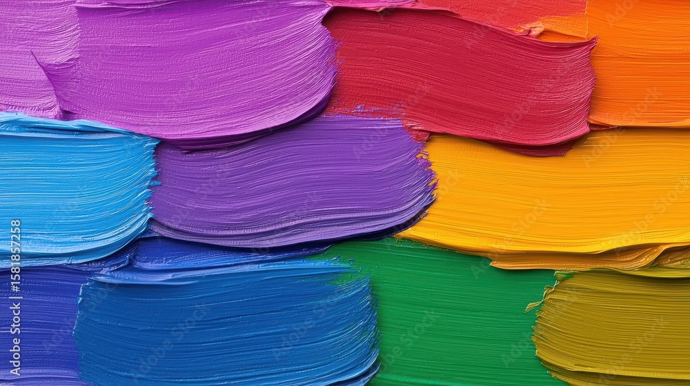 Poster exploring the spectrum, a comprehensive guide to various paint colors and their applications in art