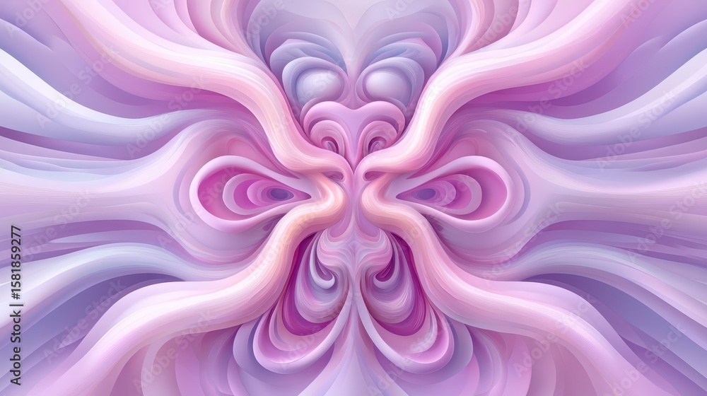 Fototapete mesmerizing fractal art, a kaleidoscope of colors and intricate patterns in digital rendering